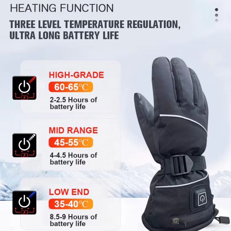 Heated Gloves Electric - Сноуборд с сенсорным экраном, теплые зимние