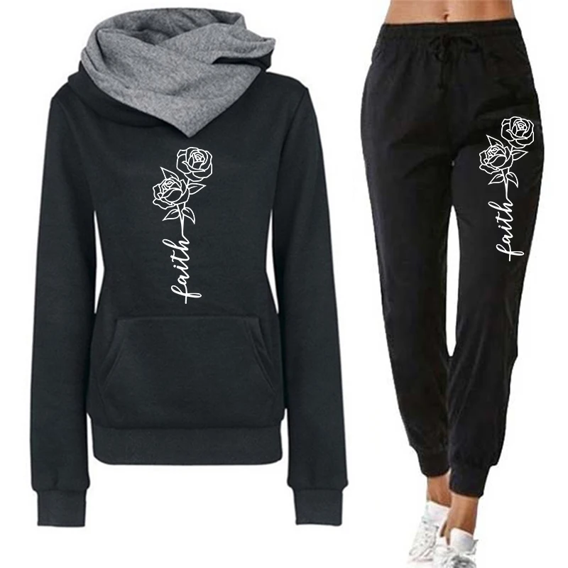 Winter Clothing Clearance - Повседневный женский спортивный костюм с принтом: