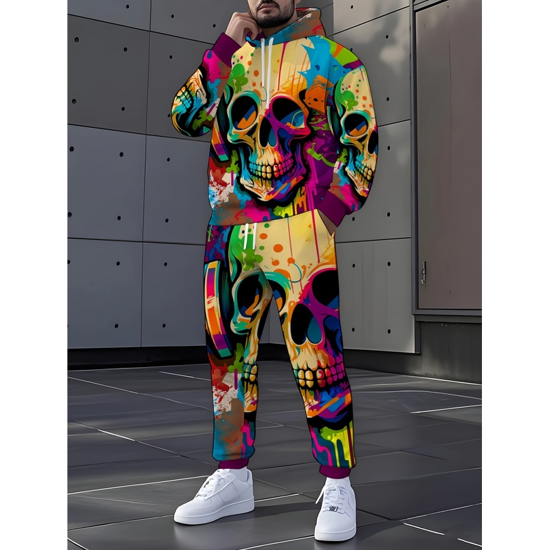 Winter Clothing Men Style - Модный комплект с узором скелета, модный