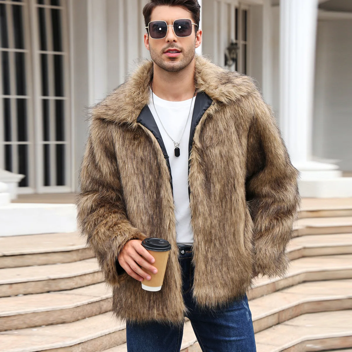 Мужская куртка из искусственно – обзор и цена Winter Clothing Clearance